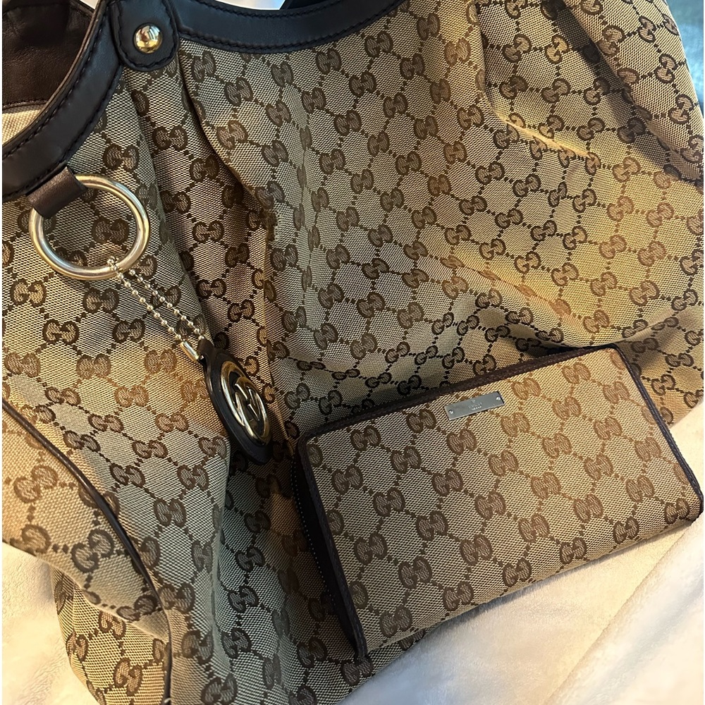 Like New - Gucci Sukey Tote GG Canvas and Wallet - Picture 9 of 9